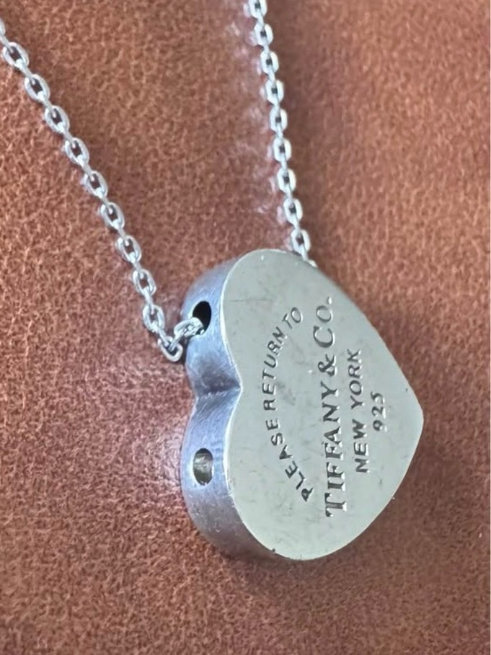 Tiffany & Co. Silver Heart Tag Necklace - Silver